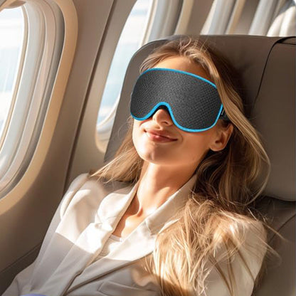 3D Sleeping Eye Mask Breathable Light Blocking Night Mask Blue
