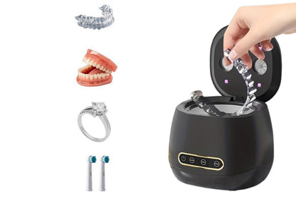 Ultrasonic Retainer Cleaner with UVC Cleaning - Black