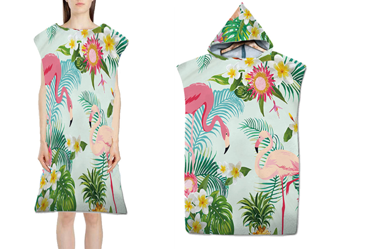 Swimming Pool Surf Poncho Changing Robe With Hood Quick Dry Beach Bathrobe-Style 1