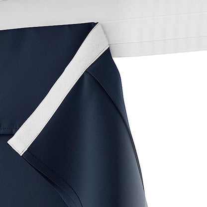 2 Panels Door Curtains Self-Adhesive Blackout Window Door Curtain Privacy Thermal Insulated Curtain Navy