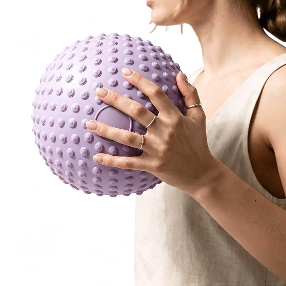 25 cm Thick Inflatable Sitting Stretching and Balance Ball-Purple