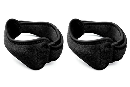 2Pcs Knee Relief Patella Stabilizer Support Brace for Running Hiking Basketball Tennis Volleyball Squats Tendonitis -Black