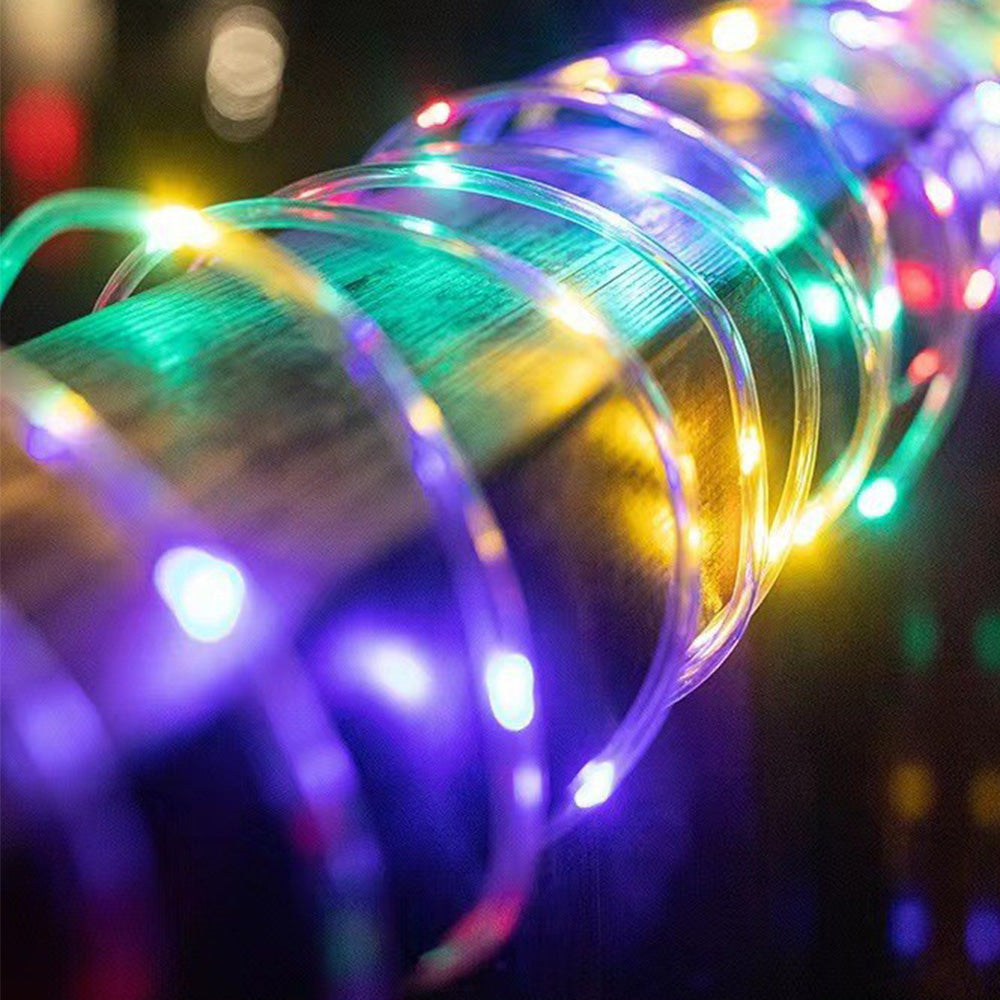 12m Solar Rope Lights with 8 Modes for Parties Weddings - Mixed Color