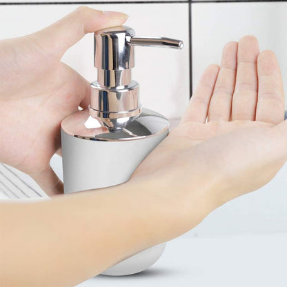 6 Piece Bathroom Accessories Set Soap Dish Soap Dispenser Toothbrush Holder Toilet Brush Trash Bin-White