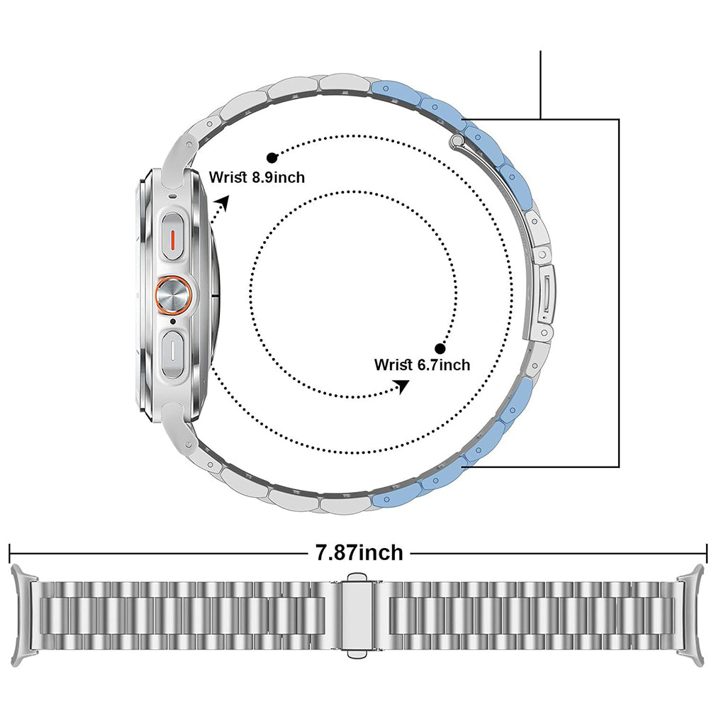 Metal Replacement Watch Band for Samsung Galaxy Watch 8 40 44 46mm-Silver