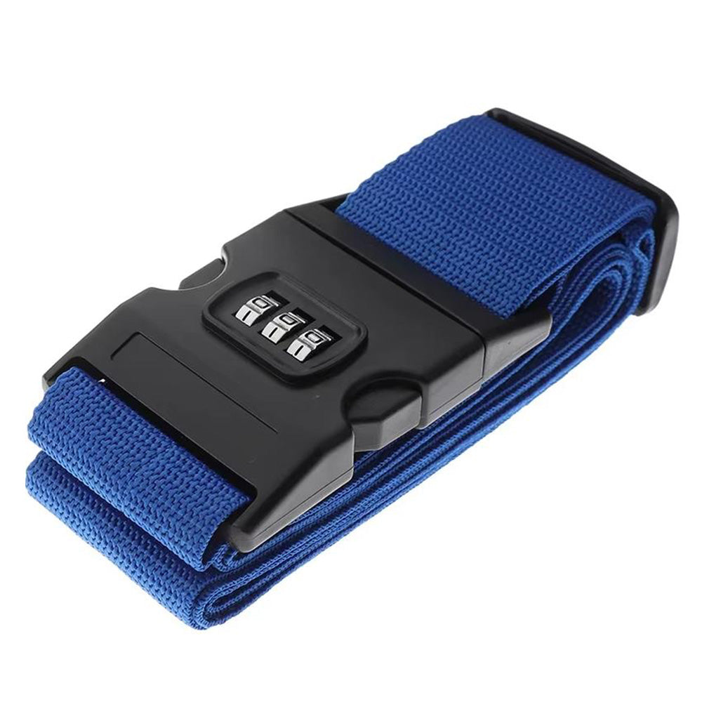 2Pcs Password Lock Luggage Strap Travel Suitcase Secure Belt Code Lock Blue