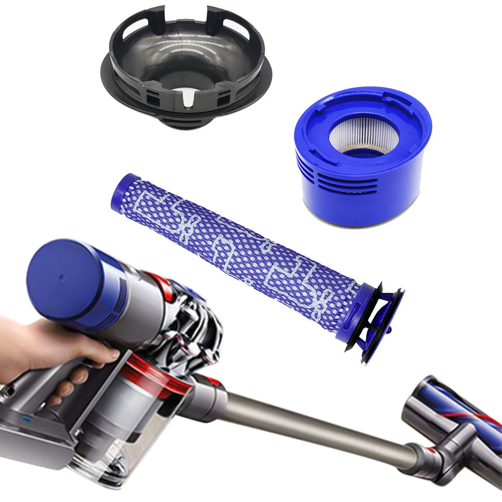 Vacuum Filter Replacement And Motor Back Cover Kit For Dyson V7 V8-Grey