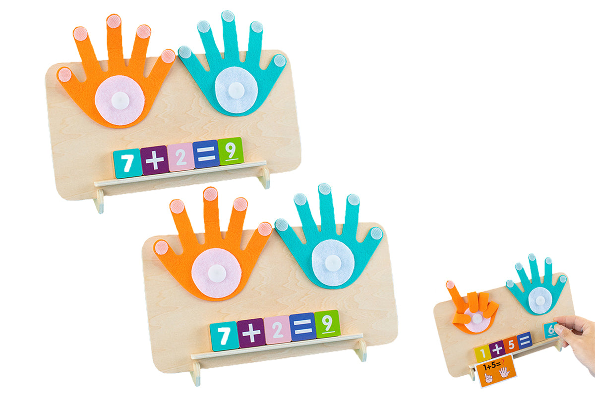 2Pcs Wooden Educational Math Manipulatives Montessori Toys For Kids Math Game Number Blocks