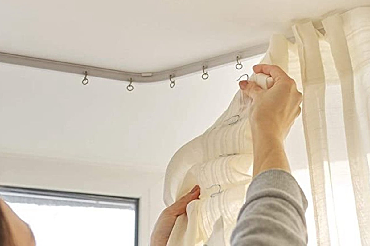 Flexible Ceiling Curved 5M Bendable Curtain Track - White