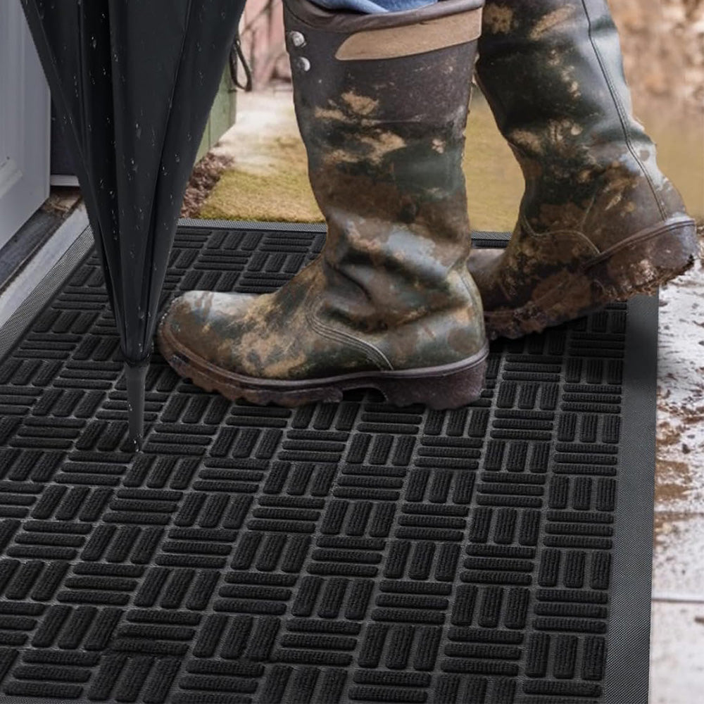 45 x 75 cm Non-Slip Door Mat Entrance Mat-Black