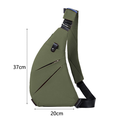 Multifunctional Anti-theft Sling Chest Pack Crossbody Bag Green