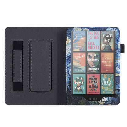 Auto Sleep Wake Protective Case with Stand for Kindle Paperwhite 12th Gen 2024 Released  PU Leather Cover Multicolor