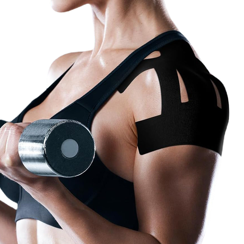 20PCS Precut Shoulder Kinesiology Tape ââ‚?Elastic Sports Support Tape Black