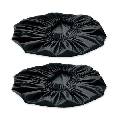 2 Piece PEVA Shower Caps for Long Hair - Black