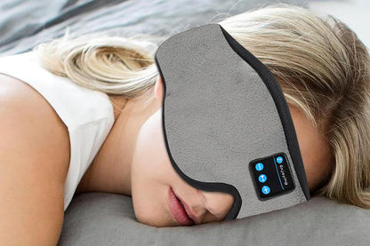 Bluetooth Sleep Headphones Wireless 3D Sleep Mask Bluetooth 5.0 Music Eye Mask with Ultra-Thin Stereo Speaker-Grey