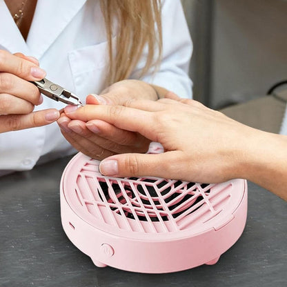 Mini Nail Dust Collector Lightweight Electric Manicure Vacuum for Home DIY and Salon Use-Pink
