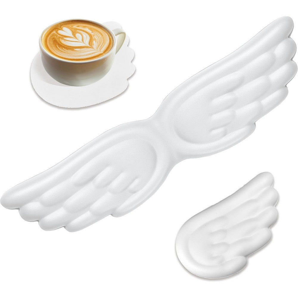 Angel Wing Wrist Rest for Keyboard and Mouse Memory Foam Gaming Wrist Rest-White