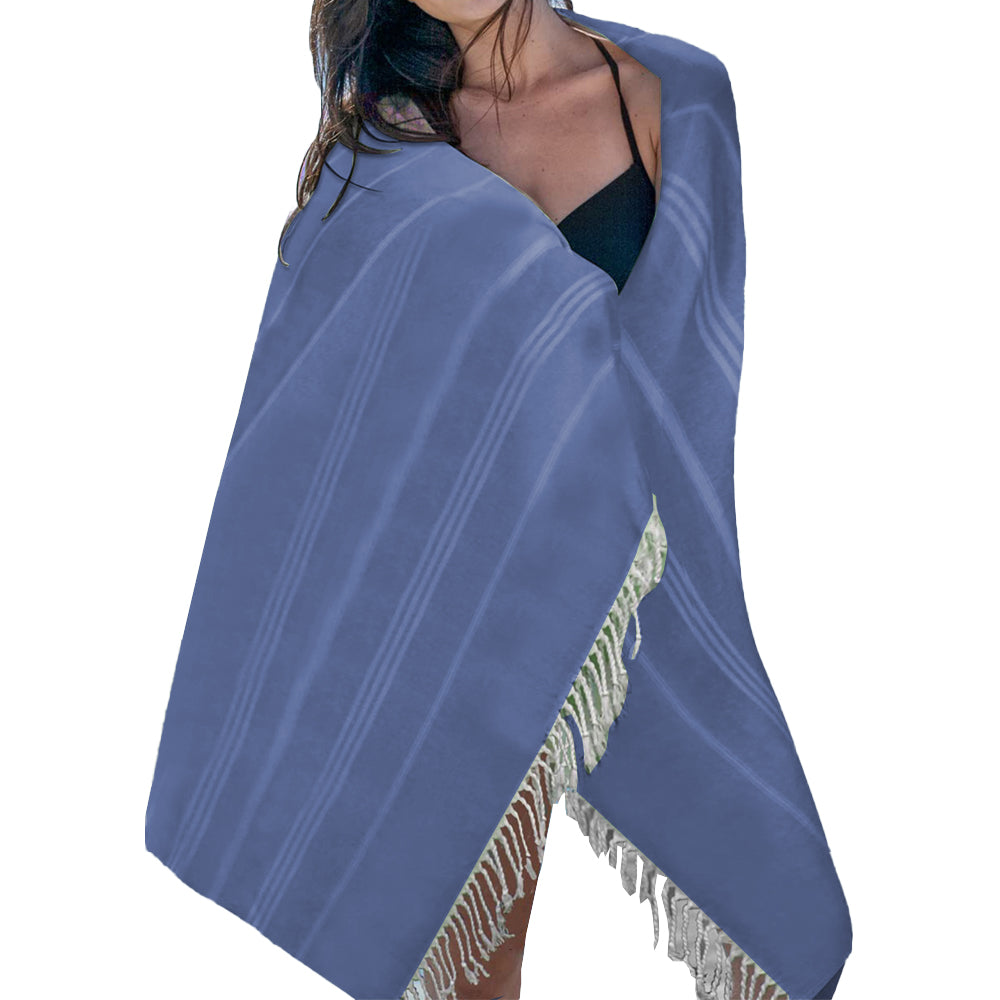 Cotton Turkish Beach Towels Quick Dry Towel for Bathing Swimming Travel Royal Blue