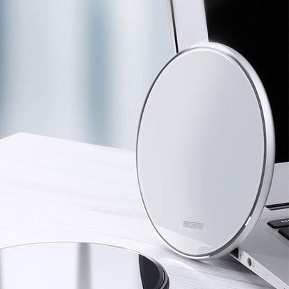 Fast Wireless Charger Pad with Mirror Surface for Phone-White