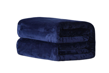 Mink Feel Blanket Soft Cozy Throw Blanket Flannel Blanket -Navy