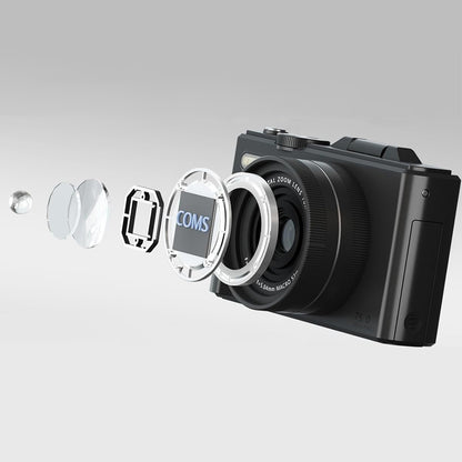 5K Digital Camera with 180-degree Flip Screen Autofoucs Vlogging Camera for YouTube -Black