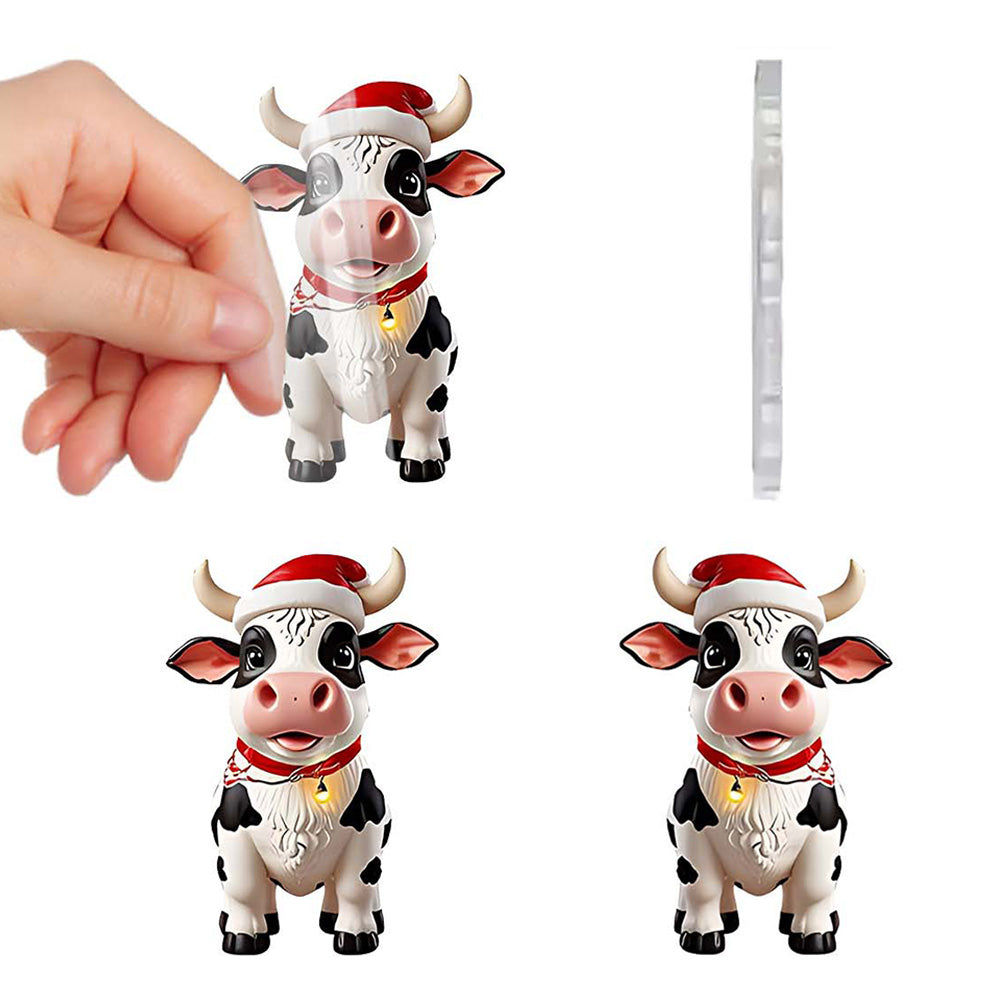 Christmas Cow Advent Calendar ¨C 24-Day Blind Box Ornaments Set for Tree Style 3