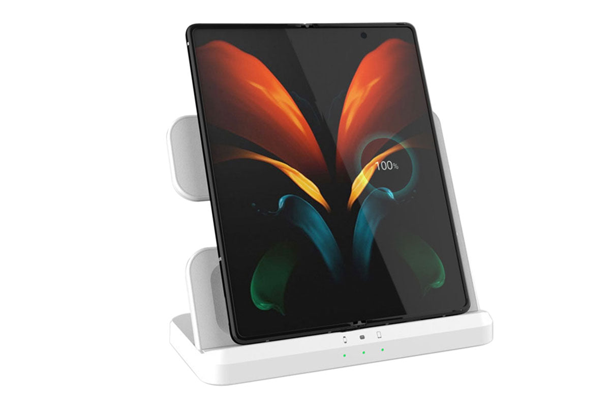 3 in 1 Wireless Charger Fast Charging Station Pad - White