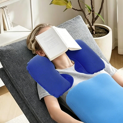 2 Pack Inflatable Travel Neck Pillow-Royal Blue