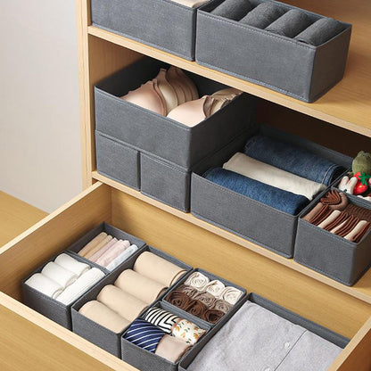 6 Pcs Set Foldable Drawer Organizers for Clothes Underwear Socks