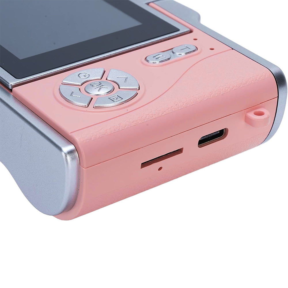 HD 1080P Retro Digital Camera with 2.4-inch Flip Screen for Photos & Video Pink