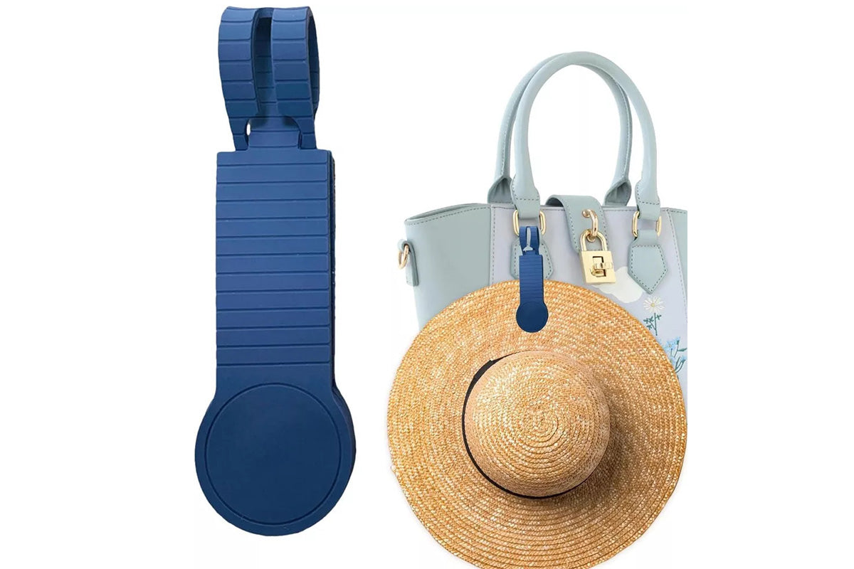 2Pcs For Luggage Magnetic Hat Clip Travel Accessories Hat on Bag Clip Hat Holder-Blue