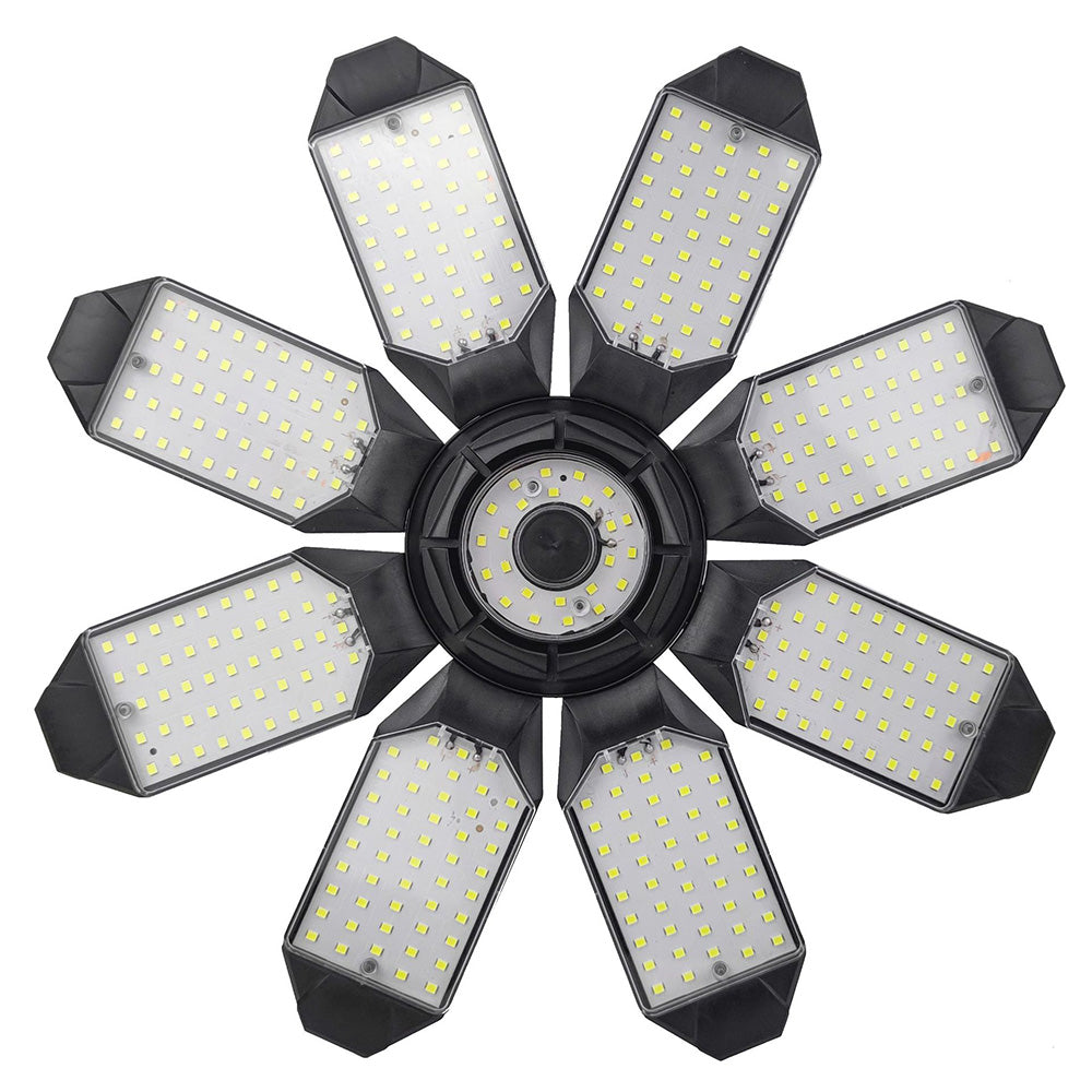 Foldable 8-Panel Garage Ceiling Light for Shop Workshop Warehouse