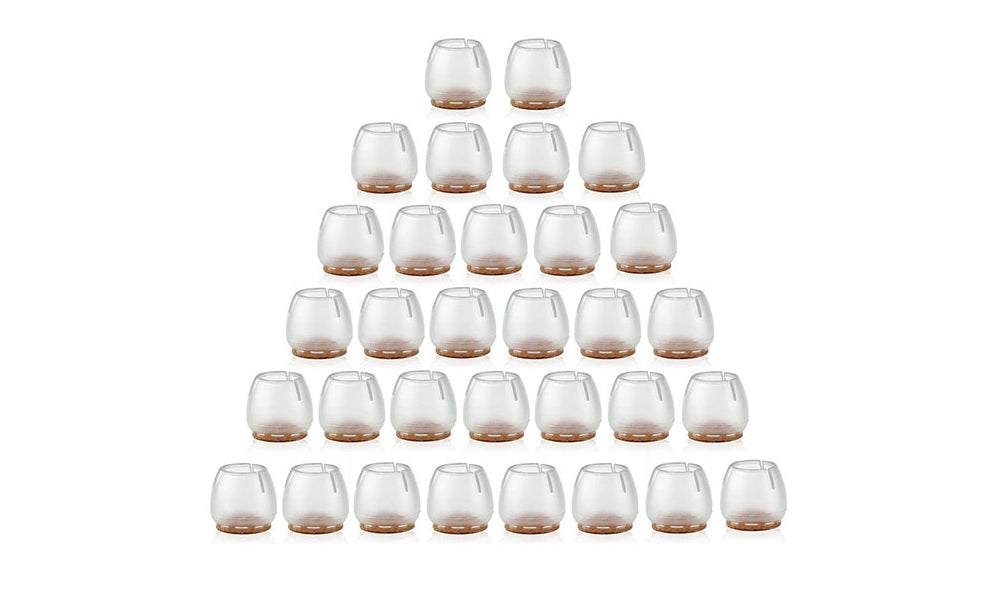 32Pcs Silicone Round Chair Table Leg Caps 25 to 29MM Protection