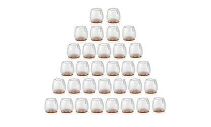 32Pcs Silicone Round Chair Table Leg Caps 25 to 29MM Protection
