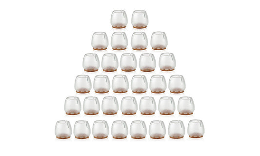 32Pcs Silicone Round Chair Table Leg Caps 25 to 29MM Protection