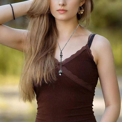 4Pcs Mini Crown Spoon Necklace Mini Tea Spoon Pendant Charm Vintage Jewelry for Women Girls