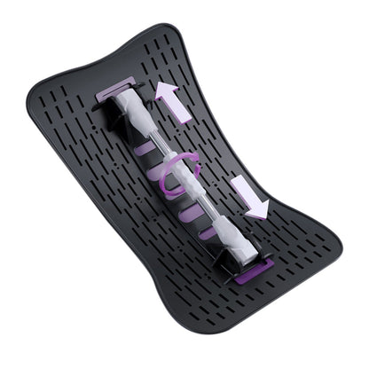 Multi-Level Adjustable Back Stretcher for Lower Back Pain Relief Black