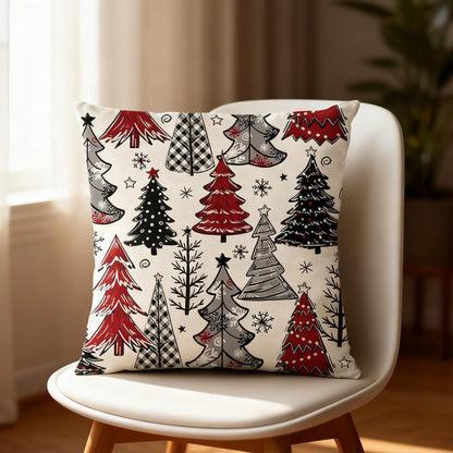 Set of 4 Christmas Pillow Covers Decorative Throw Covers for Sofa Home Decor Style 3