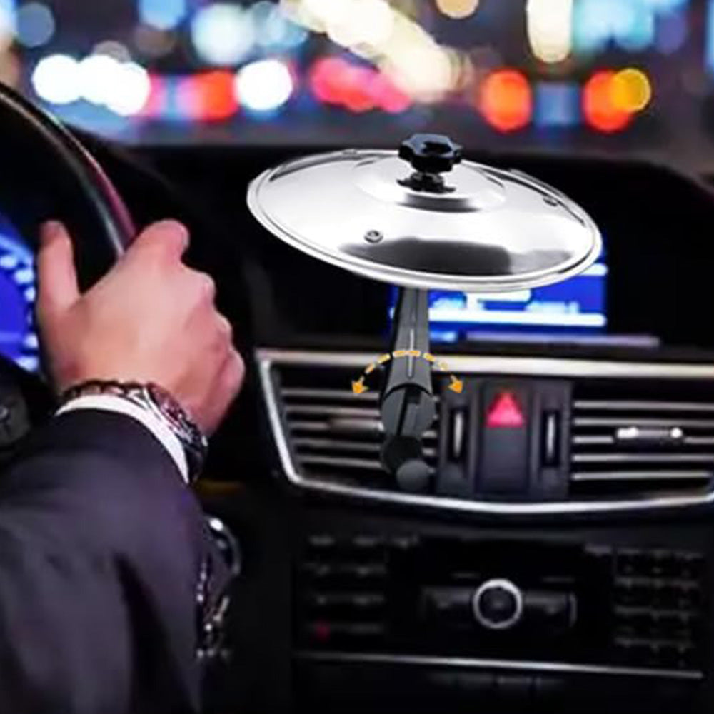 Car Air Vent Mini Drum Cymbal Set with Drum Stick Musical Silver