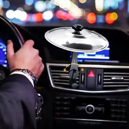 Car Air Vent Mini Drum Cymbal Set with Drum Stick Musical Silver