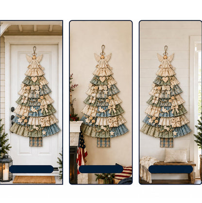 Christmas Tree Door Hanging Kit DIY Quilted Ornament - White
