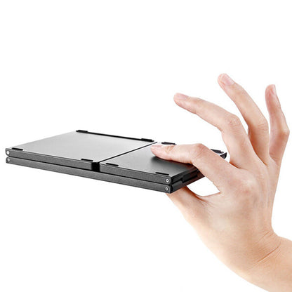 Foldable Bluetooth Keyboard with Touchpad Wireless Slim Keyboard for Windows iOS Android Device Type-C Style with Click Buttons