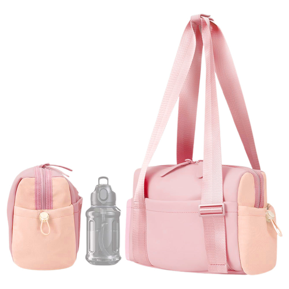 Mini Gym Bag for Women Girls Small Gym Tote Bag with Wet Compartment Workout Sport Shoulder Bag Pink
