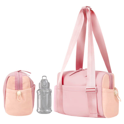Mini Gym Bag for Women Girls Small Gym Tote Bag with Wet Compartment Workout Sport Shoulder Bag Pink