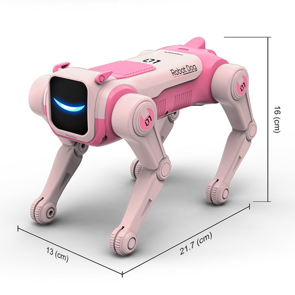 AI Stunt Remote Control Robot Dog Toy with Voice Control - Pink