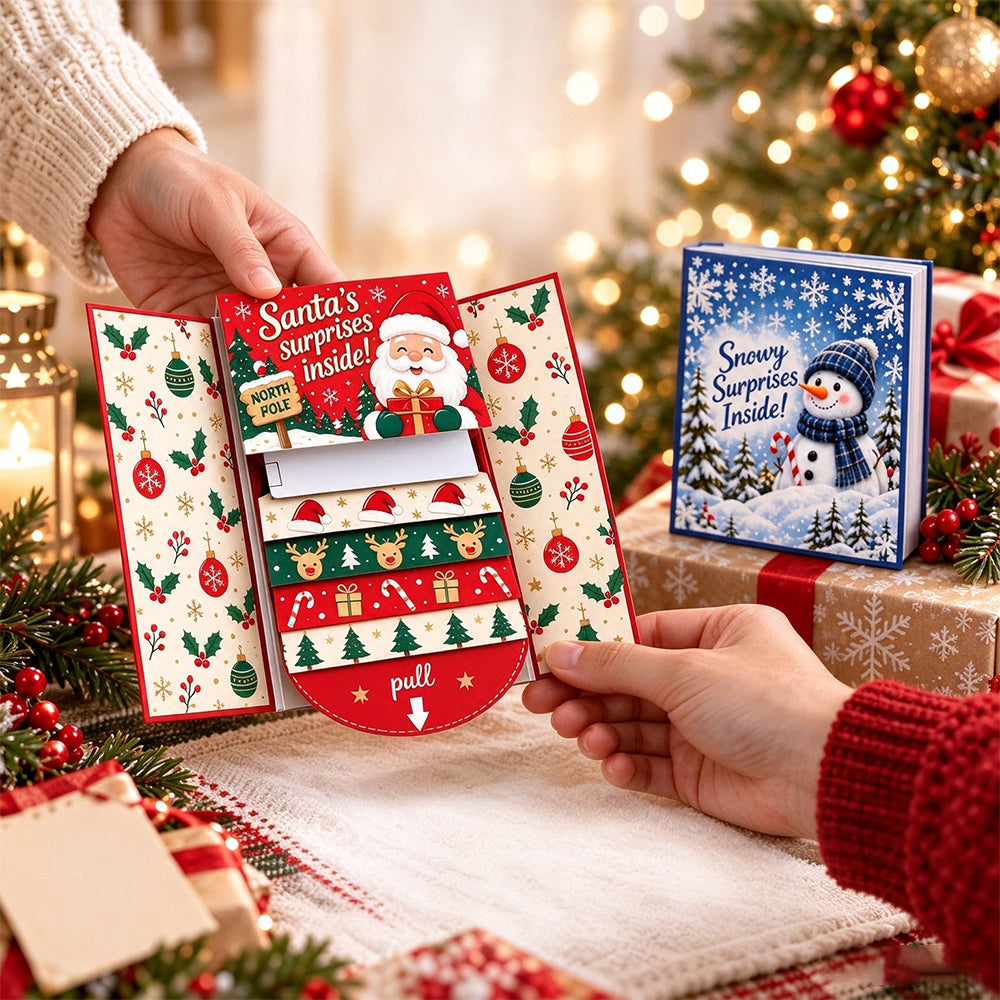 3 Piece Waterfall Christmas Gift Card Booklet Christmas Gift Card Book for Adults