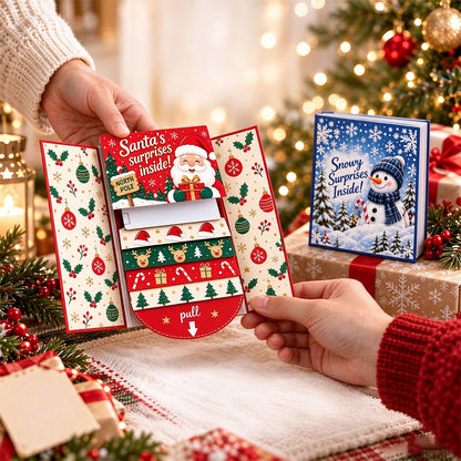 3 Piece Waterfall Christmas Gift Card Booklet Christmas Gift Card Book for Adults