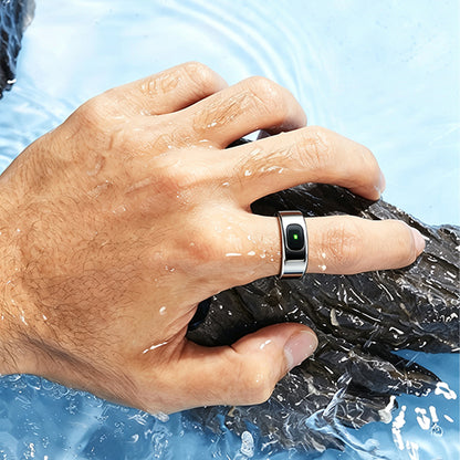 Smart Ring Health Tracker Ring with Touch Control - Silver
