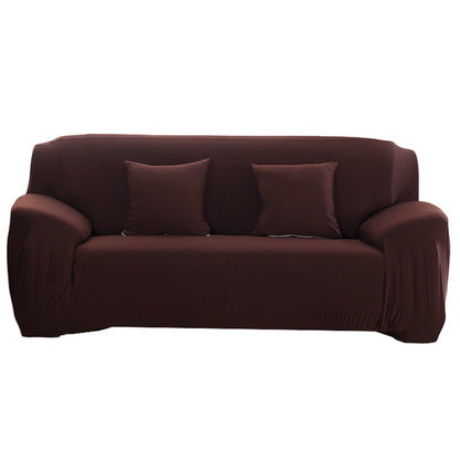 Elastic Stretch Sofa Cover Soft Four-Seater Sofa Cover Non-Slip Sofa Protective Cover -Coffee