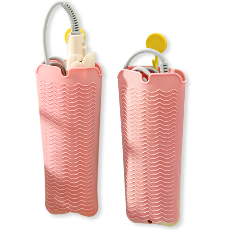2-Pack Heat Resistant Silicone Pouch ââ‚?For Hair Styling Tools Storage Pink